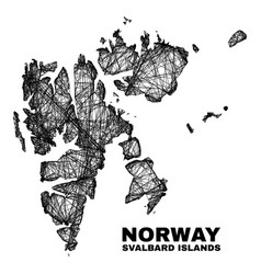 Net Irregular Mesh Svalbard Islands Map