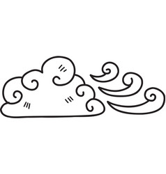 Hand Drawn Clouds And Wind