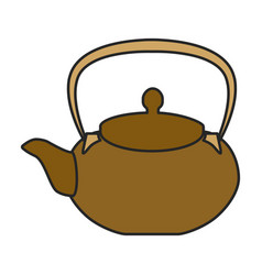 Teapot Iconcolor Logo Isolated On White