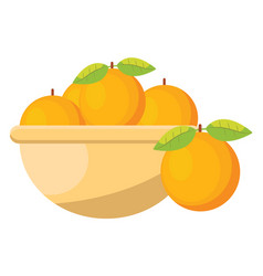 Bowl Of Oranges On A White Background