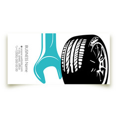 Car Tire Replacement And Repair Business Card