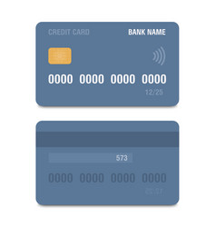 Credit Card Icon Front And Back Realistic