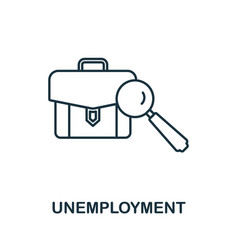 Unemployment Icon Line Element From Economic