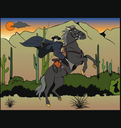 Zorro Riding In Desert