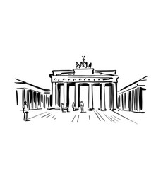 Drawing Sketch Of Brandenburg Gate