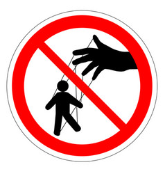 Prohibiting Round Road Sign Manager Puppet Show