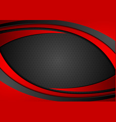 Red And Black Abstract Wavy Background