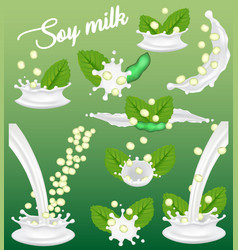 Soy Milk Splash Set Realistic