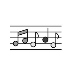 Stave And Music Notes Grayscale Icon