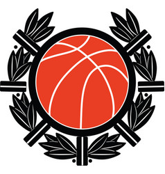 Basketball Ball Logo With Frame