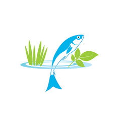 Blue Fish In Circle Aquaponics System With Fish