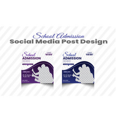 School Admission Social Media Post Design