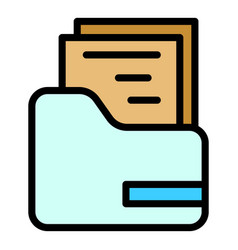 Smart Office Folder Icon Flat