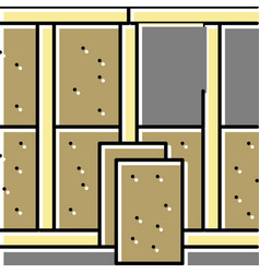 Wall Insulation Color Icon