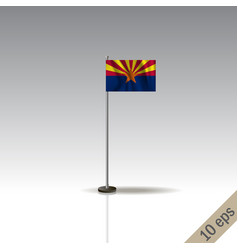 Arizona Flag Template Waving Flag