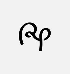 Creative Rp R P Handwriting Letter Calligraphy