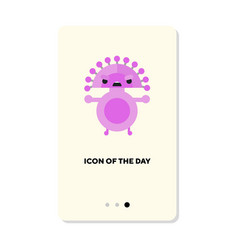 Dangerous Purple Bacteria Flat Icon