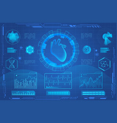 Human Heart Futuristic Medical Hologram