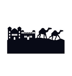 Manger Camels Scene