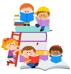 Children Reading Books