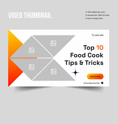 Food Menu Tips Video Thumbnail Banner Template