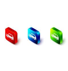 Isometric Car Icon Isolated On White Background