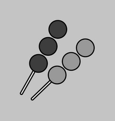 Meat Balls Grayscale Icon Fast Food Sign Graph