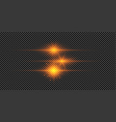 Set Of Orange Horizontal Light Effects Of Lens