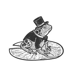 Frog Tuxedo Top Hat Sketch