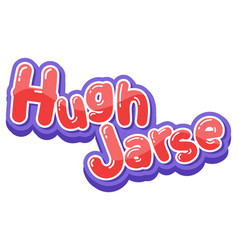 Hugh Jass Logo Text Design