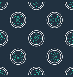 Line Compass Icon Isolated Seamless Pattern