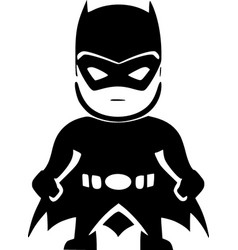 Superhero - Black And White Isolated Icon