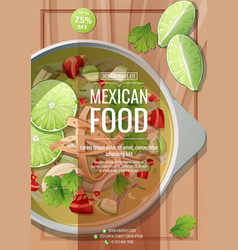 Flyer Template With Lime Sauce And Tortilla