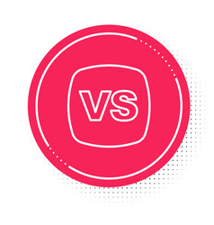 White Line Vs Versus Battle Icon Isolated On