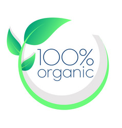 100 Percent Organic Stamp Label