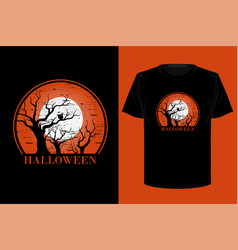 Halloween Retro Vintage T Shirt Design