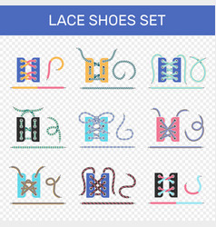 Shoe Lacing Ways Transparent Set