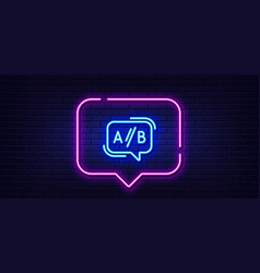 Ab Testing Line Icon Ui Test Chat Bubble Sign