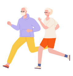 Active Senior Joggers Healthy Lifestyle Happy