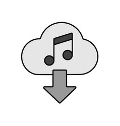 Cloud Download Music Icon Grayscale Icon