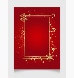 Golden Shiny Glowing Blank Christmas Frame