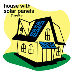 House Equipped With Solar Panels Energy Source