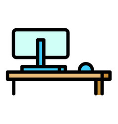 Smart Office Pc Desktop Icon Flat