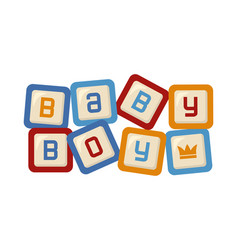 Baby Boy Cubes Design