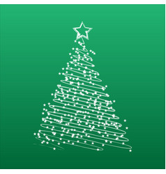 Christmas Tree On A Green Background