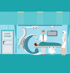 Doctor And Patient At Operating Room With Xray