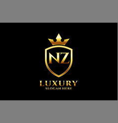 Initial Nz Elegant Luxury Monogram Logo Or Badge