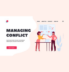 Managing Conflict Landing Page Template Office