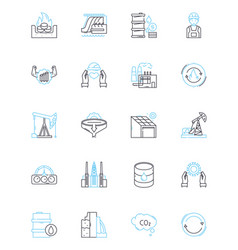 Advanced Manufacturing Linear Icons Set