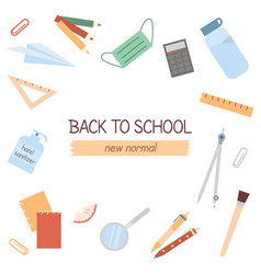 Back To School New Normal Slogan Written